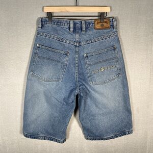 Rocawear Jean Shorts Men’s 34 Baggy Y2K Hip Hop Blue Denim Embroidered Pocket
